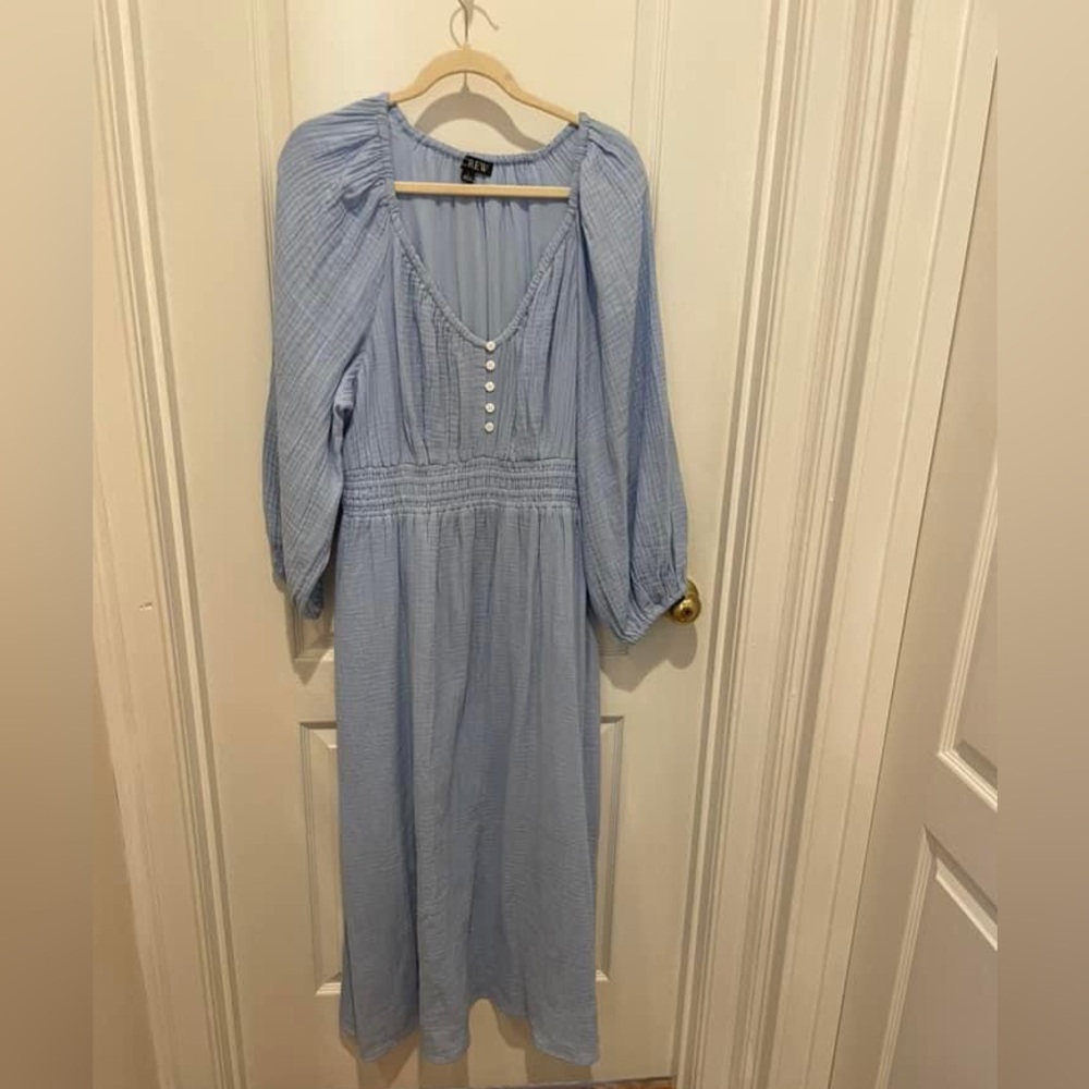 J Crew Gauze/Muslim Fabric Midi Dress size L